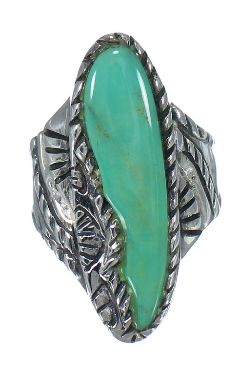 Genuine Sterling Silver Southwest Turquoise Ring Size 6-1/4 RX62744